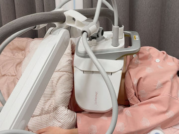 A patent receiving a device treatment of the Slow-Aging & Accelerated Weight Loss Program. 
